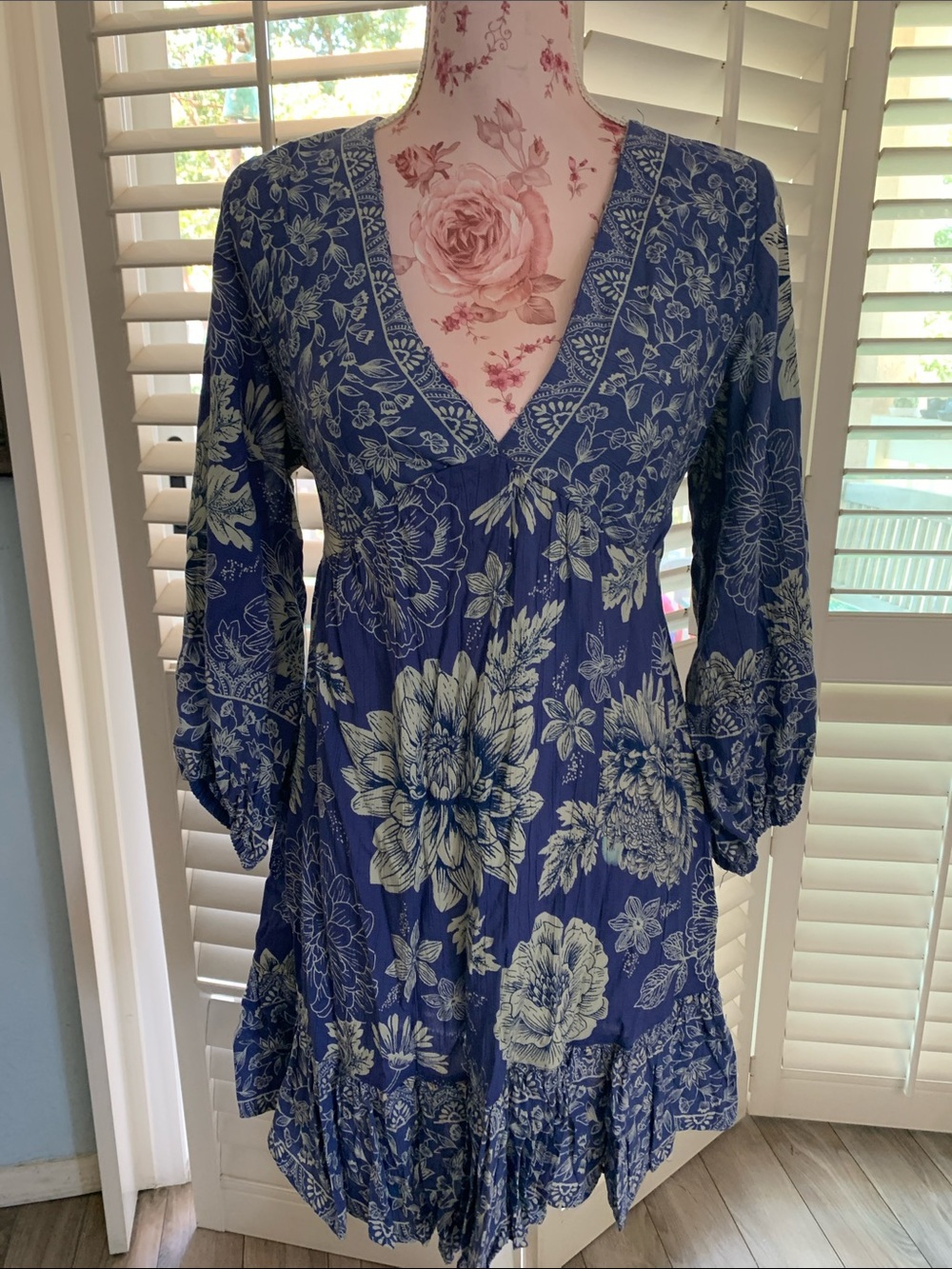 Angie Navy Floral Mini Dress